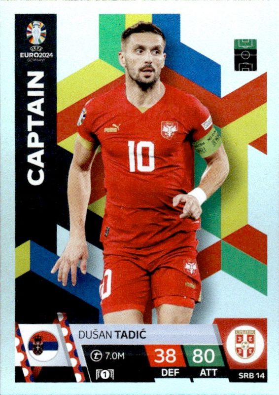Topps Match Attax Euro 2024 Dusan Tadic # CAPTAIN-
