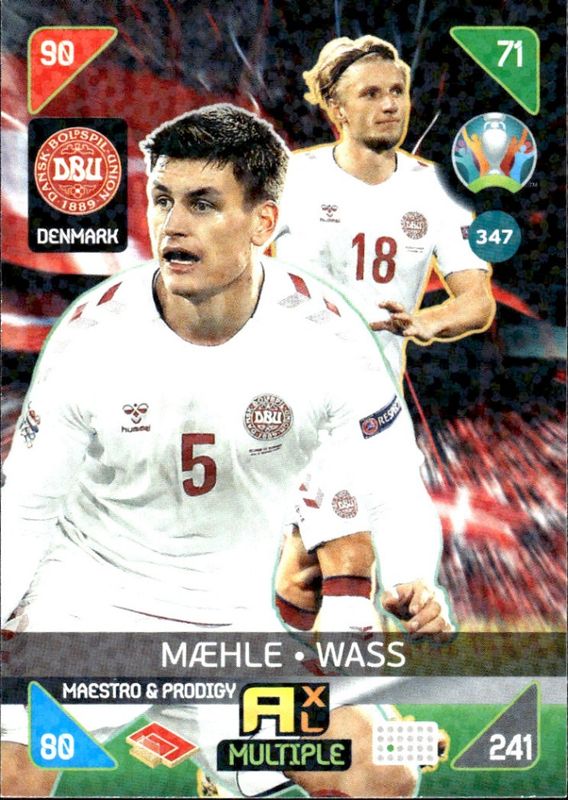 EURO 2020 PANINI ADRENALYN XL UEFA MULTIPLE #347 DENMARK