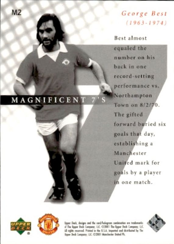 UPPER DECK MANCHESTER UNITED MAGNIFICENT 7 GEORGE BEST