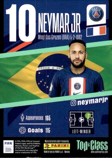 Hovedbilde NEYMAR JR PANINI FIFA TOP CLASS 2023 RAINBOW ...