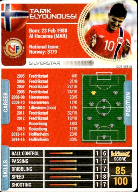 Main Image 2014-15 Kickerz Silver-Star Tarik Elyounoussi