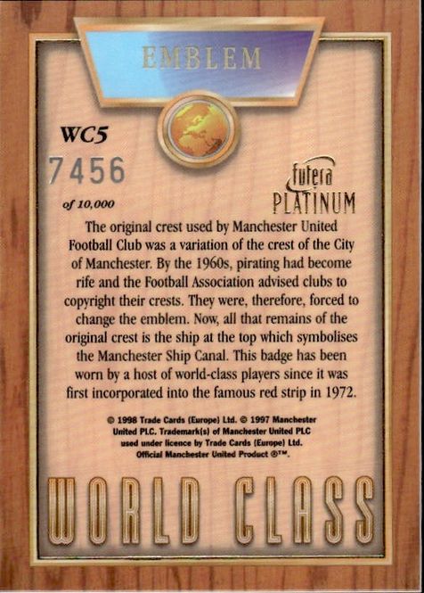 Main Image 1998 Futera Platinum World Class #7456/10000 ...