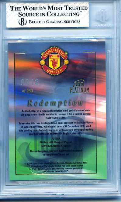 Main Image Nobby Stiles Redemption set #212 of 250  1998 