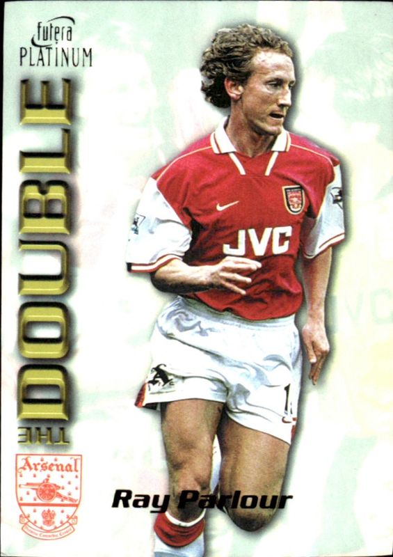 1998 Futera Platinum Arsenal The Double 22 Carat Gold /250 Ray Parlour