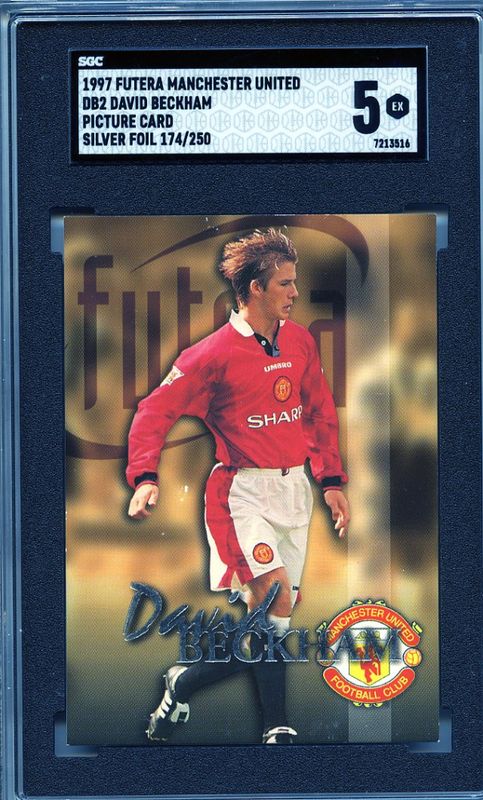 1997 Futera Manchester United David Beckham Redemption Silver 174/250 SGC 5